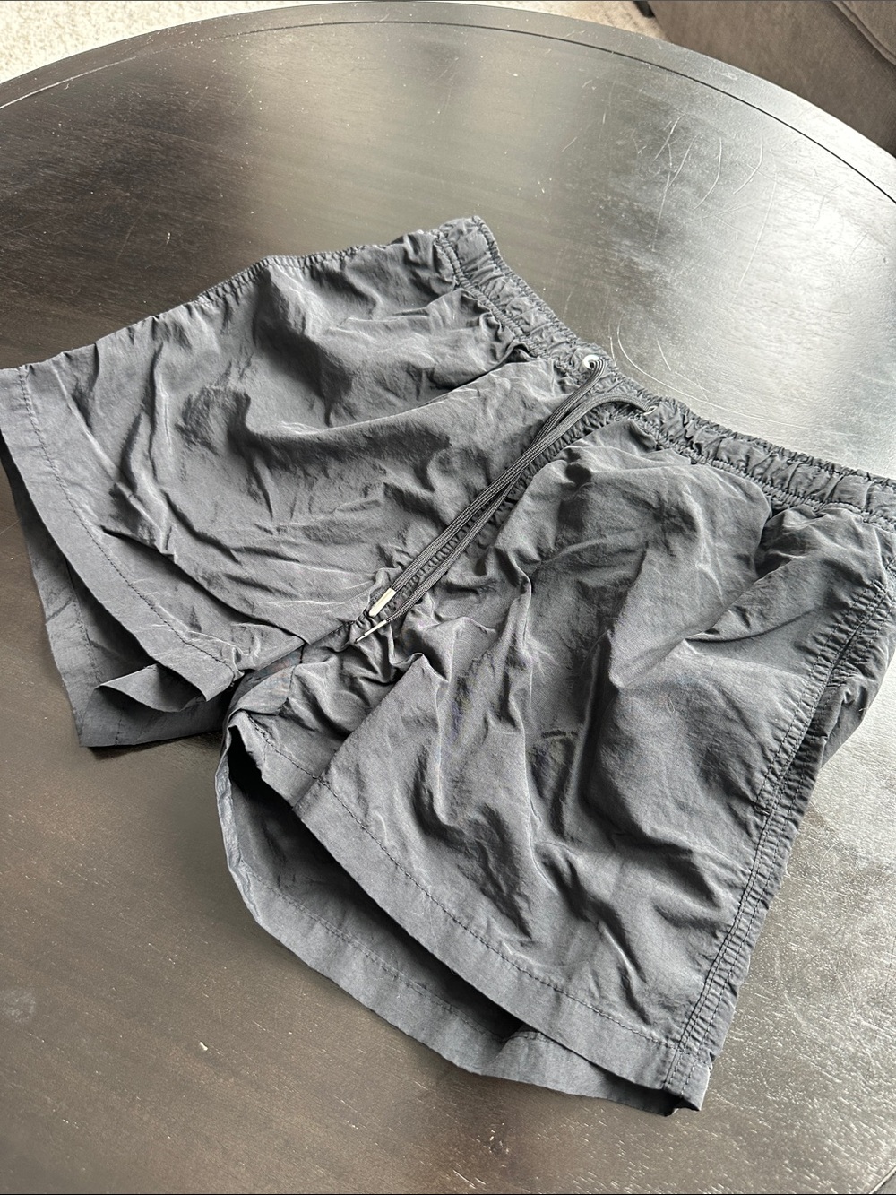 Men's Zara Black Lightweight Swim/Active Shorts with Drawstring